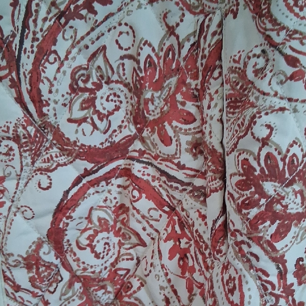 Coldwater Creek Red and Cream Vest - Picture 4 of 8
